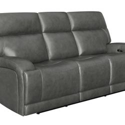 Recliner Sofa With Genuine Leather And Power Recliners Wow