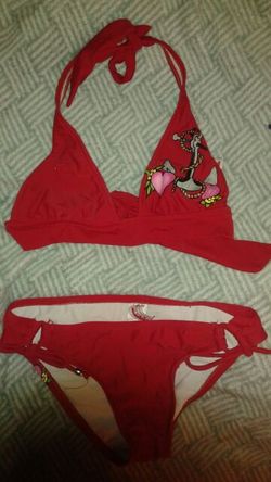 Small red bikini set