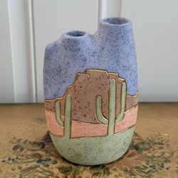 Vintage 80’s Southwestern Cacti Vase