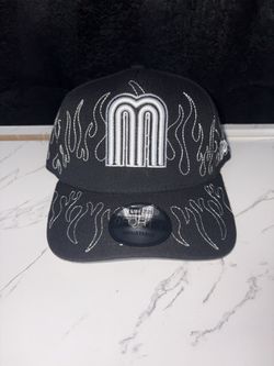 New Era Mexico national Baseball team Adjustable Black Snapback Hat Flame