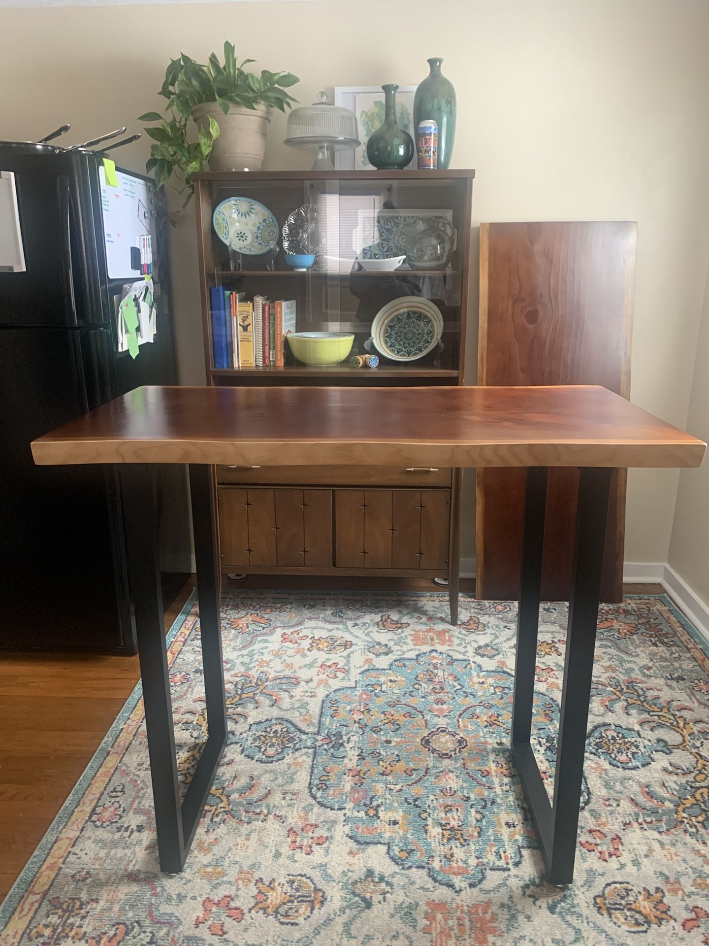 Live Edge Single Slab Bar Height Table