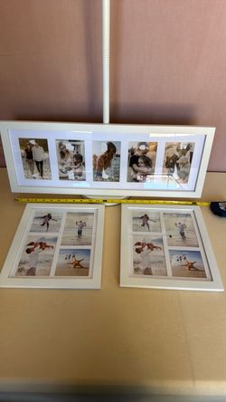 White Collage Picture Frames Set of 3