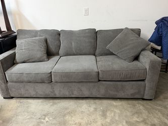Dk. gray- couch and love seats, in great condition.