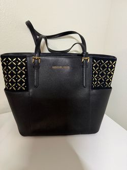 Michael Kors Black Leather Tote Bag