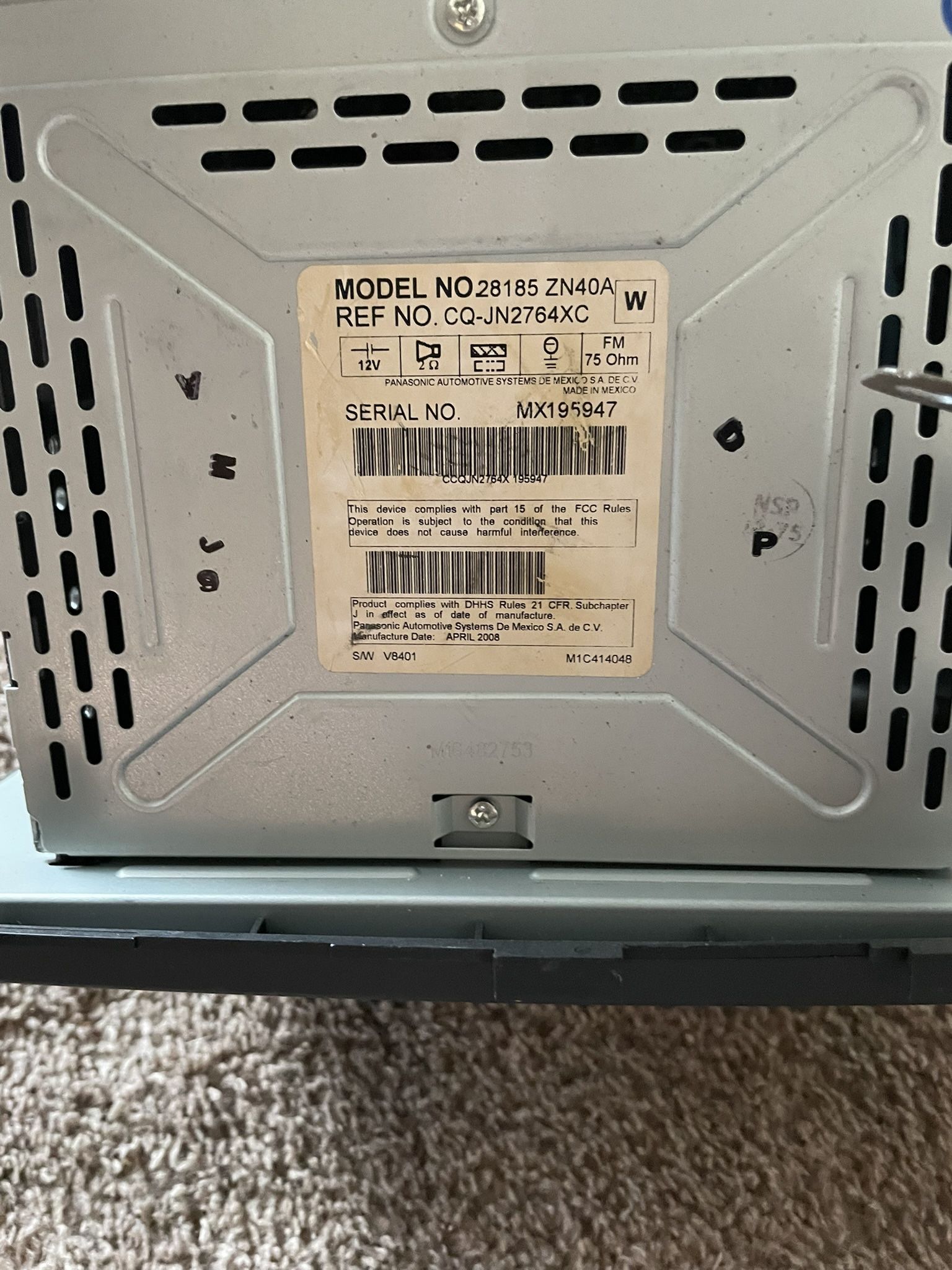 2008 Nissan Original Radio Unit