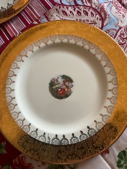 Beautiful Gold painted dish set