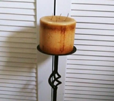 Tall Iron Wrought candle holder