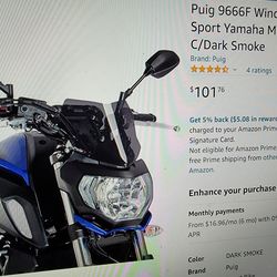 PUIG FRONT WINDSHIELD YAMAHA MT 07 2018-2020 