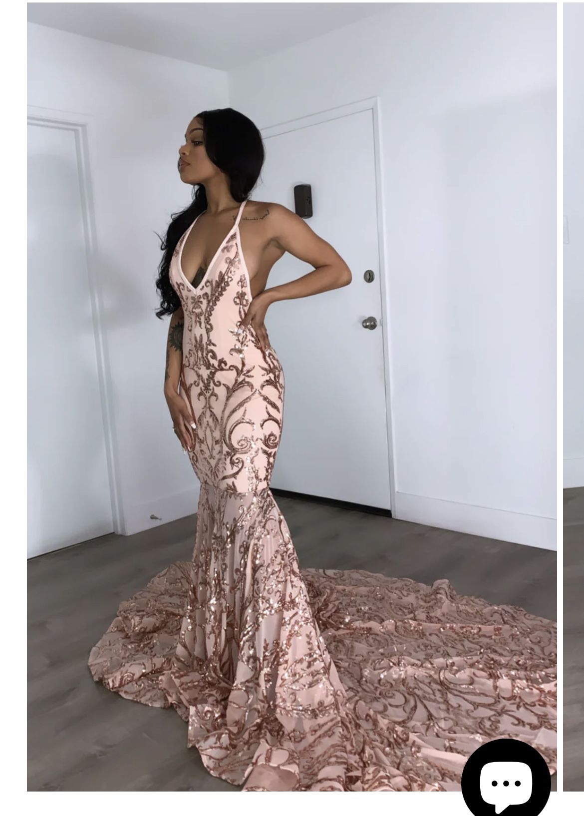 Prom Dress/ Rose Gold/ Size 2