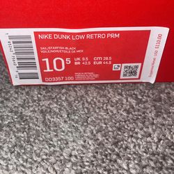 Nike Dunk Low Retro PRM Size 10.5M