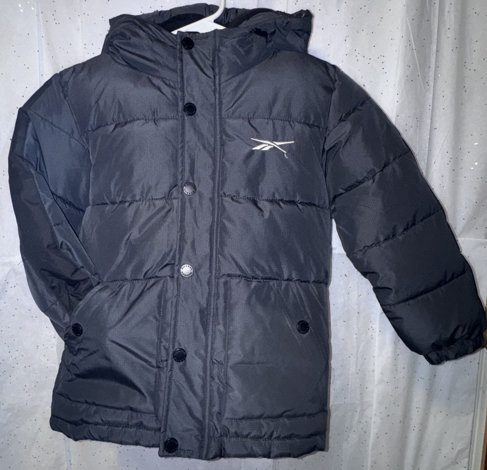 Reebok Kids Charcoal Puffer Coat