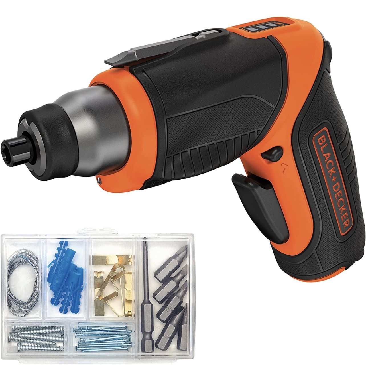 BLACK+DECKER 4V MAX* Cordless Screwdriver with Picture-Hanging Kit (BDCS40BI)