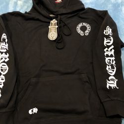 Black Chrome Hearts Horseshoe Hoodie. S,m,l,xl