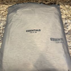 Essentials Light Oatmeal Hoodie Size M