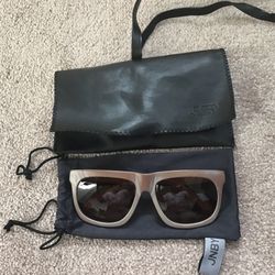 NWOT-JNBY sunglasses with geniue leather case(unisex)