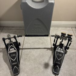 Tama Iron Cobra 900 Rolling Glide Double/Twin Pedal HP900RTW & Carrying Case
