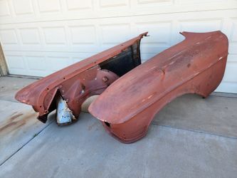Original 1957 Cadillac Metal Front Fender Pair L & R OEM 57 Caddy