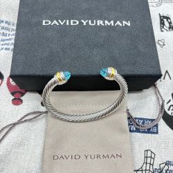 Cable Classics Bracelet In Sterling Silver With Blue Topaz 