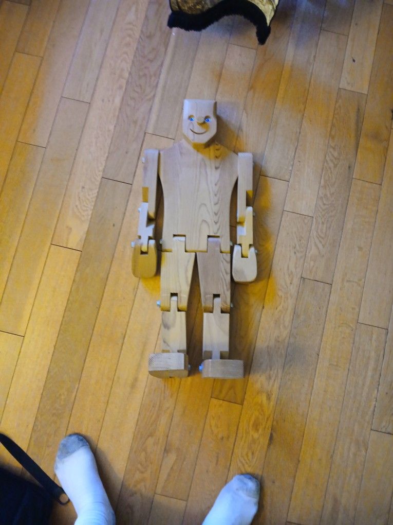 Don Ellefson Vintage Posable Wooden Doll Figure