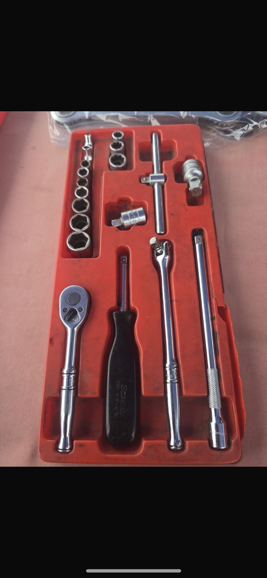 Snapon set 3/8 Ratchet And 1/4 bar