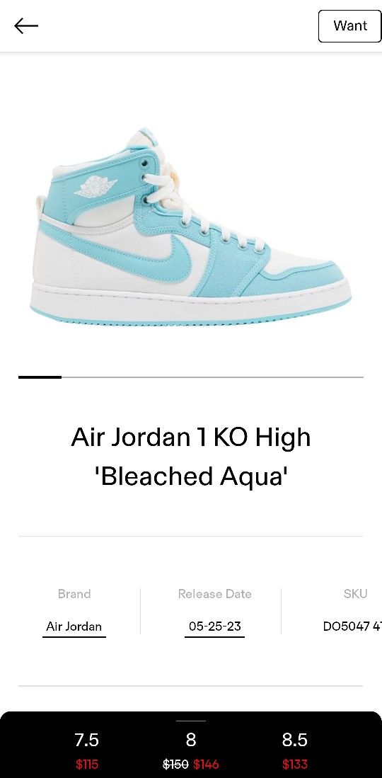 Air Jordan 1 "BLEACHED AQUA"