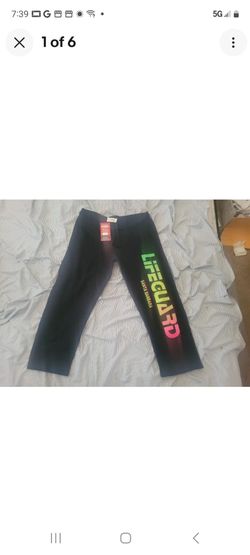 Brand-New With Tag Unisex Lifeguard Products Santa Barbara Fleece Jogger Sweatpants Size L