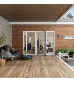 Ark design Aluminum patio bifold door (White)