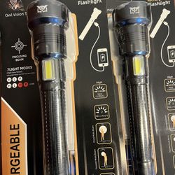 Rechargeable and Storage Bank Flashlight 