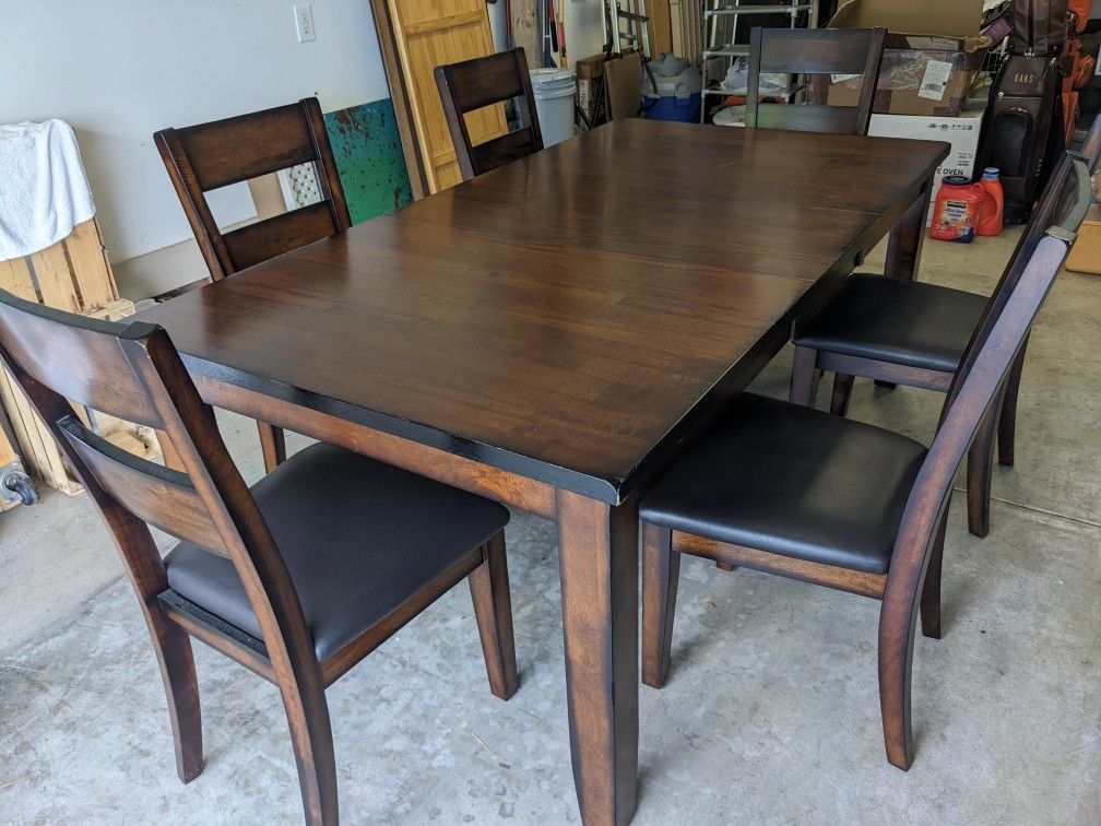 Wooden Dining Table For 6 (Includes Chairs)