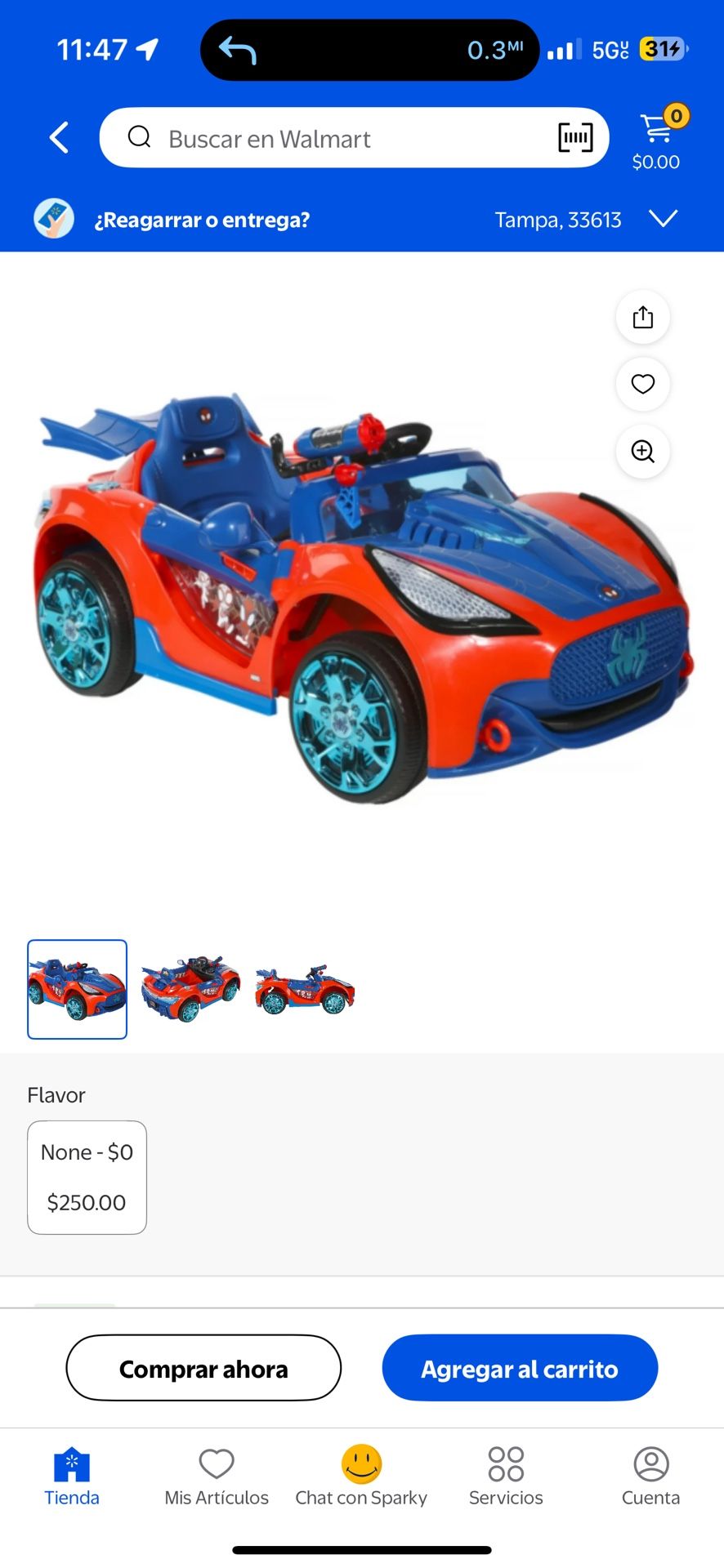 Spiderman Car. Electronic