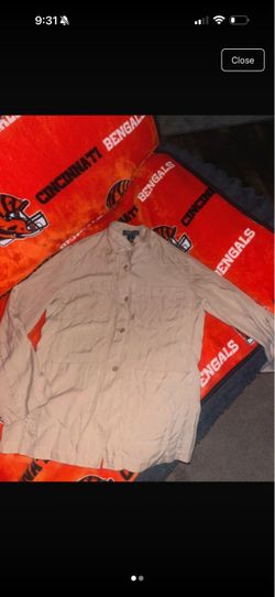 Beige Button-Up Long Sleeve Shirt
