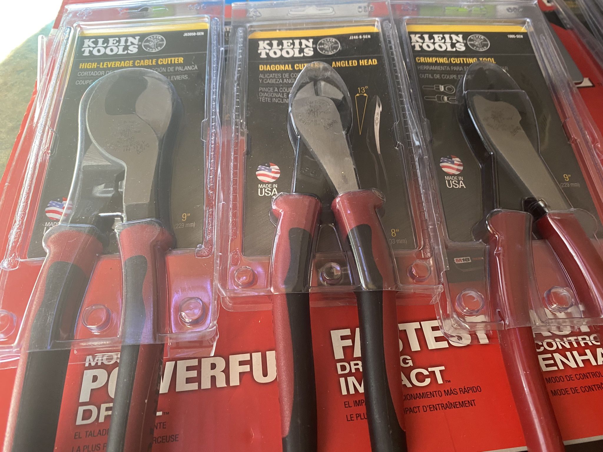 KLEIN TOOLS CABLE CUTTER #J63050 ,DIAGONAL CUTTERS#J248-8, CRIMPING CUTTING TOOL #1005-SEN(( Read Description Please)))