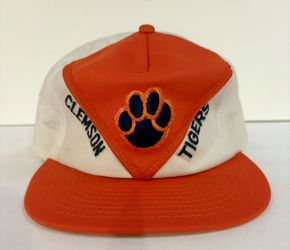 Vintage Clemson Tigers Trucker Snapback Mesh Hat 70s 80s Medium / Large 