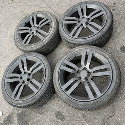 4 — 235/40r18 Stock 5x110 Stock Chevy HHR Cobalt Malibu Jeep Cherokee Compass Wheels Rims Good 80% Treads Tires