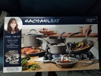 Rachael Ray Cook + Create 11-Piece Nonstick Cookware Set