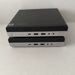 (2) HP EliteDesk 705 G4 AMD Ryzen 5 Pro 2400G 32GB RAM 512GB SSD - Win 11 Pro