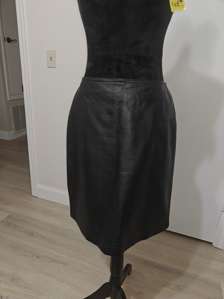 Black Leather Skirt