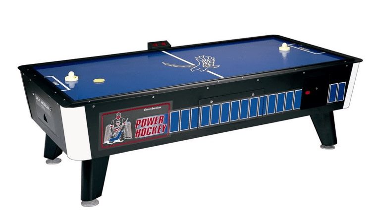 Dynamo Air Hockey Table 7 foot Pro Style with side electronic scoring in Black
