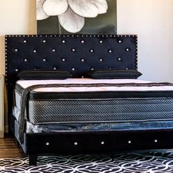 Brand New Black King Size Bed Frame With New Mattress Set $389/Fast Delivery