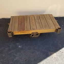 Reclaimed Mining Cart Coffee Table Also Called A Railway service Cart Vintage Industrial design  Factory Boho