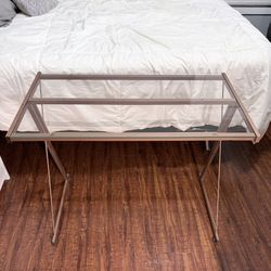 Rose gold Glass desk 