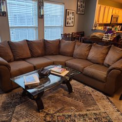 Microfiber 2-piece Sectional For Sale