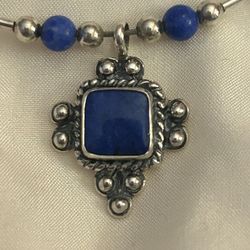 Genuine Lapis Lazuli and Turquoise Collar Necklace