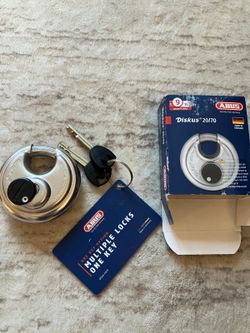 ABUS Diskus 20/70 Stainless Padlock - 2 Keys + Original Box