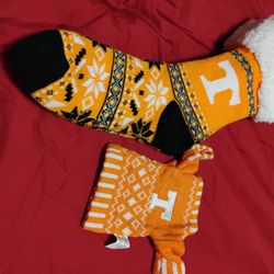 Tennessee Volunteers Brand New Socks And A Brand New Christmas Ornament