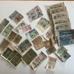 Rare Antique/ Vintage World Paper Money Bills