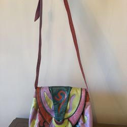 DRAMATIC PRICE DROP: VINTAGE NEVER USED MULTI-COLORED, MULTI-COMPARTMENT TEXTURED/OSTRICH 