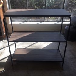 3 Tier Metal Frame & Wood Bookshelf