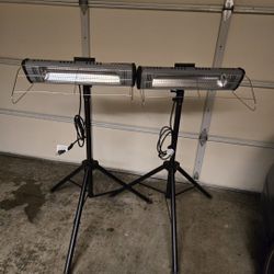 2 Heat Storm Tripod Heaters 