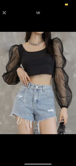 Lantern Sleeve Croptop